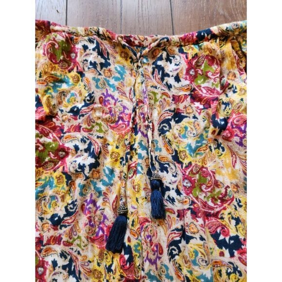 Printed Boho Paisly Floral Print Pants Size Small - Picture 3 of 6